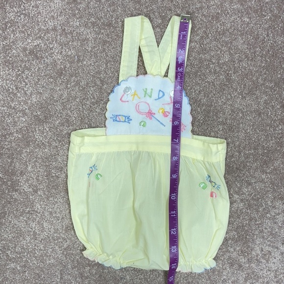 Vintage Mayfair 0/3 months candy embroidered shortalls - Picture 7 of 8